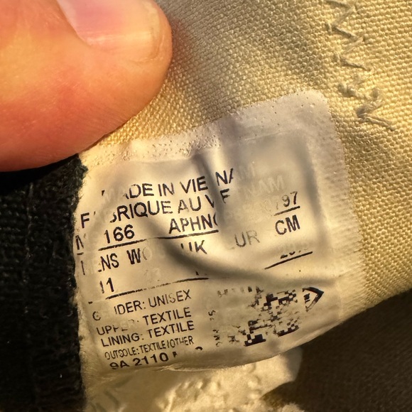 Vintage Speckled Spacey Black Unisex Men’s 11 Chuck Taylor Converse Shoes - Picture 9 of 9